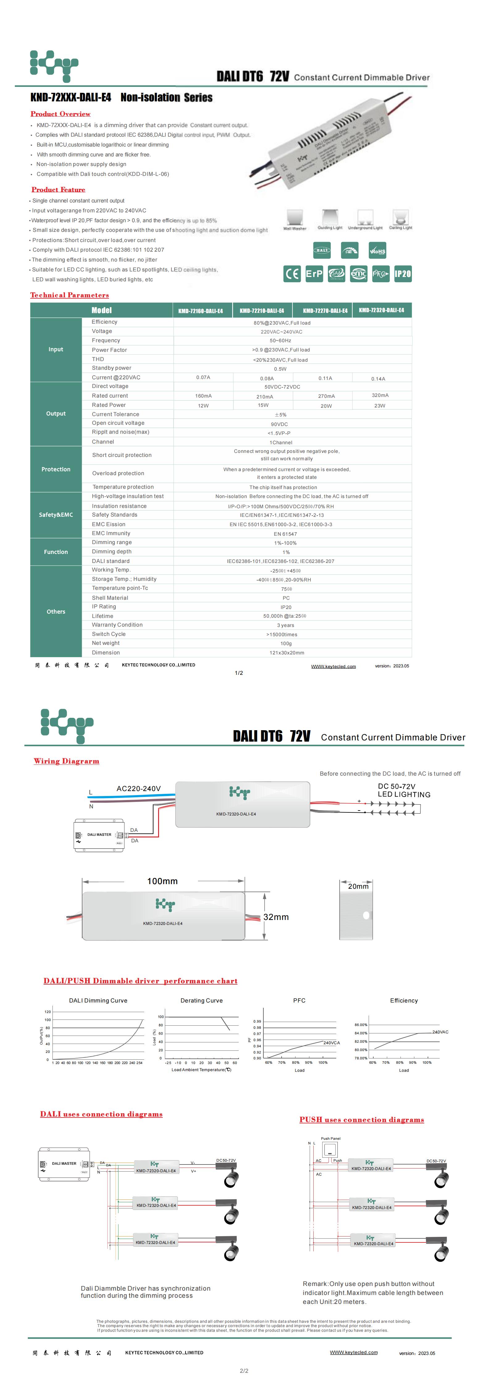 E4 非隔离  DT6 121x30x20  50-72V     KMD-72XXX-DALI-E4 12-23W规格书_00.jpg